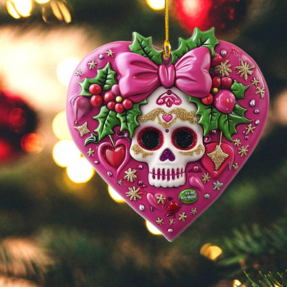 Bestchoo 2D Acrylic Ornament Pretty Skull