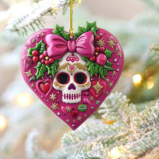Bestchoo 2D Acrylic Ornament Pretty Skull