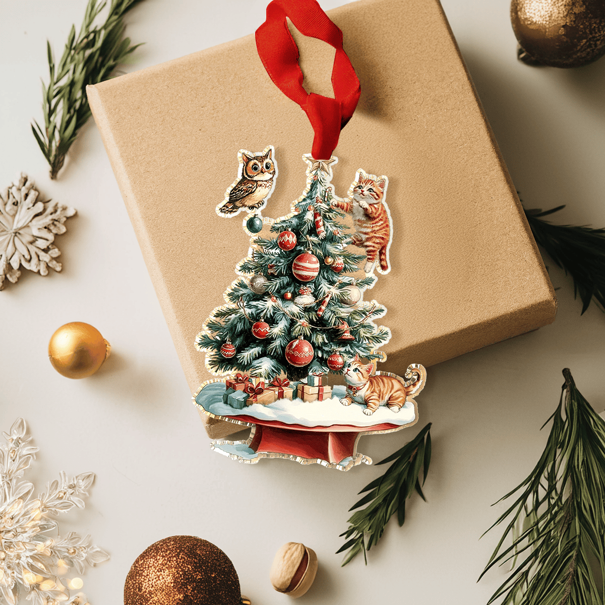 Bestchoo 2D Acrylic Ornament - Pack Discount Cute Naughty Kitten