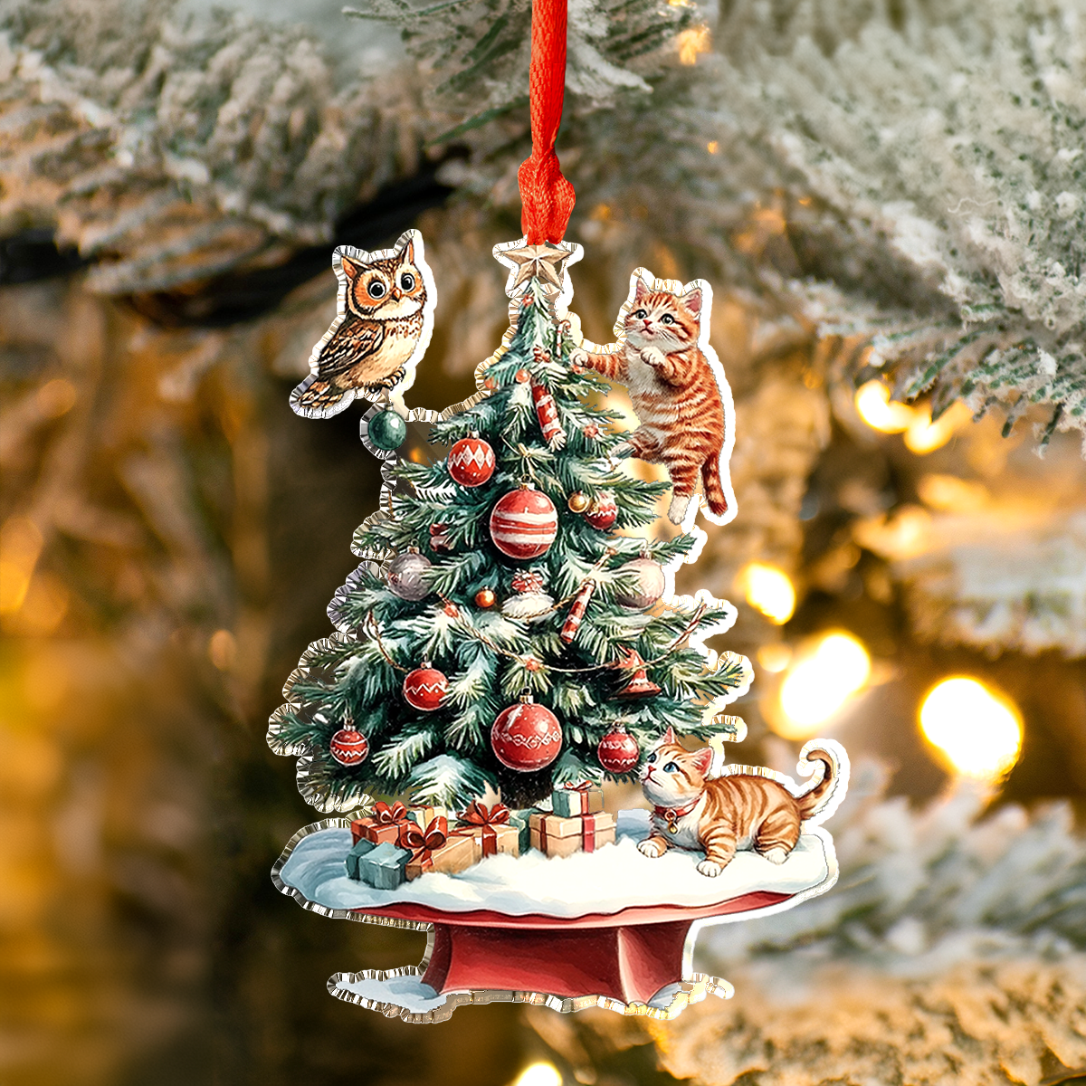 Bestchoo 2D Acrylic Ornament - Pack Discount Cute Naughty Kitten