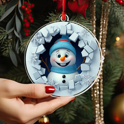 Bestchoo 2D Acrylic Ornament - Frosty the Snowman Christmas