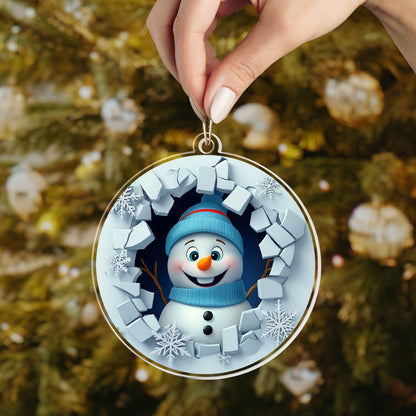 Bestchoo 2D Acrylic Ornament - Frosty the Snowman Christmas