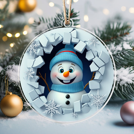 Bestchoo 2D Acrylic Ornament - Frosty the Snowman Christmas