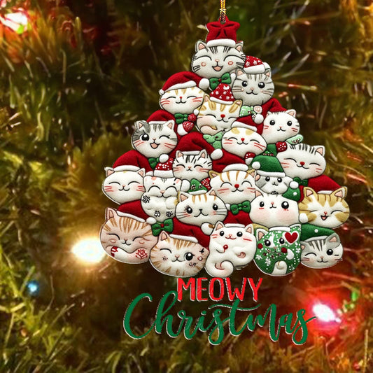 Bestchoo 2D Acrylic Ornament Meowy Christmas