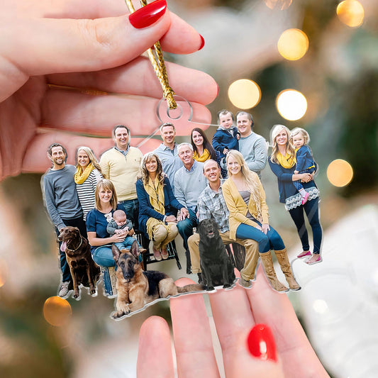 Bestchoo Acrylic Ornament Custom Photo, Acrylic Picture Ornament, Family Ornaments