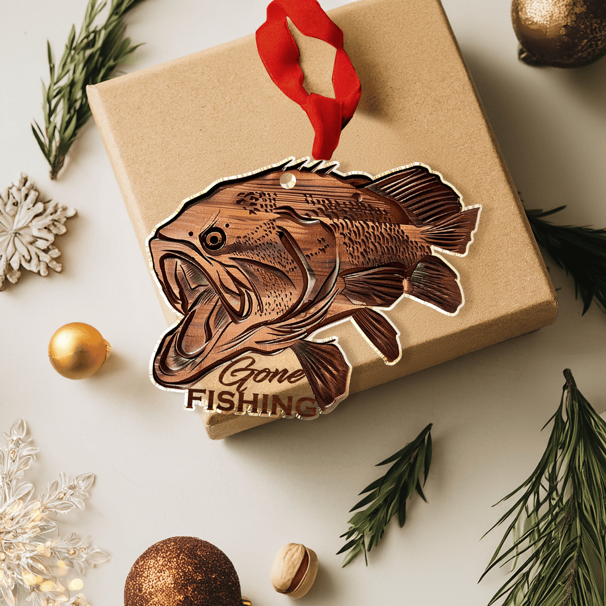 Bestchoo Acrylic Ornament Gone Fishing