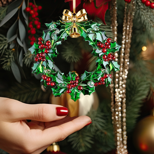 Bestchoo 2D Acrylic Ornament Crystal Christmas Elements