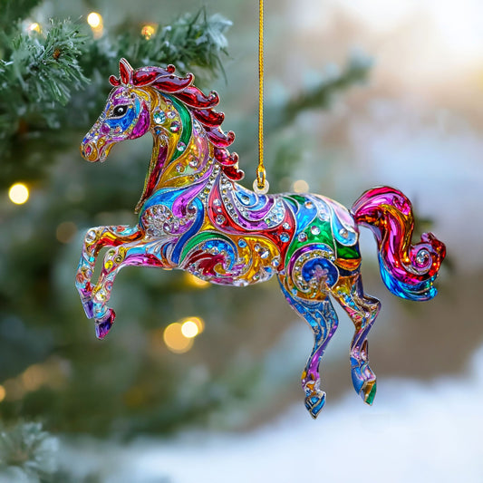 Bestchoo 2D Acrylic Ornament Sparkle Horse