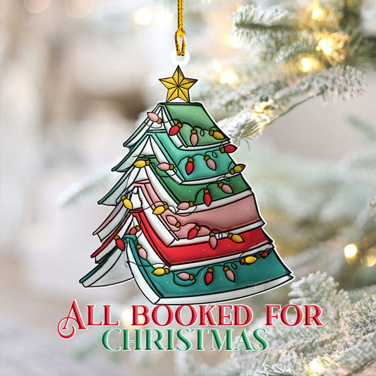 Bestchoo 2D Acrylic Ornament - All Booked for Christmas