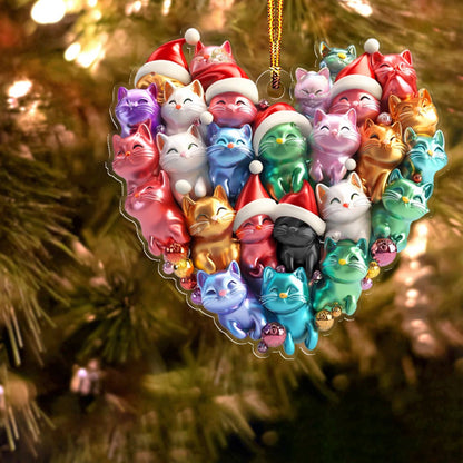 Bestchoo 2D Acrylic Ornament  Cats In My Heart