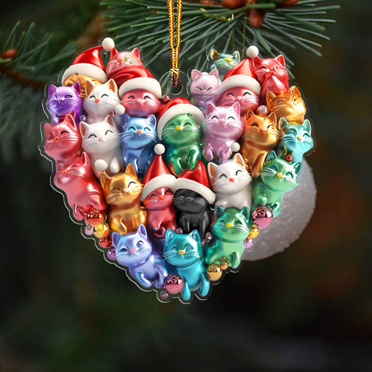 Bestchoo 2D Acrylic Ornament  Cats In My Heart