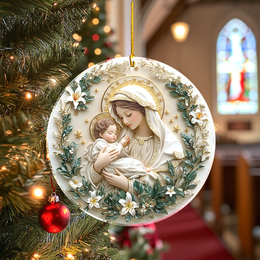 Bestchoo 2D Acrylic Ornament Holy Blessings