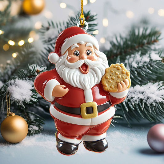 Bestchoo 2D Acrylic Ornament - Santa's Sweet Treat
