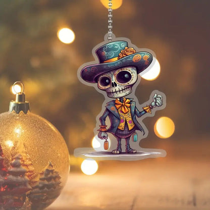 Bestchoo 2D Acrylic Ornament - Pack Discount Skeleton And Flowers