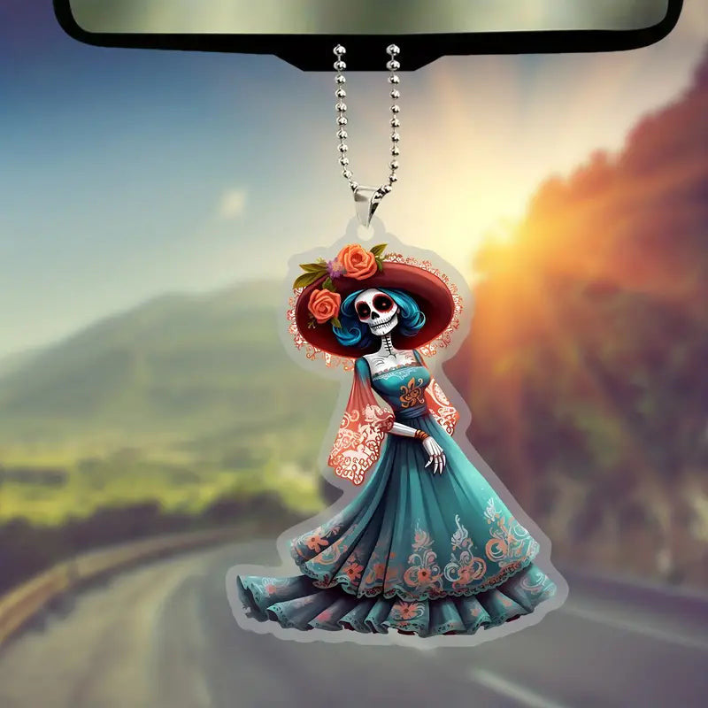 Bestchoo 2D Acrylic Ornament - Pack Discount Skeleton And Flowers
