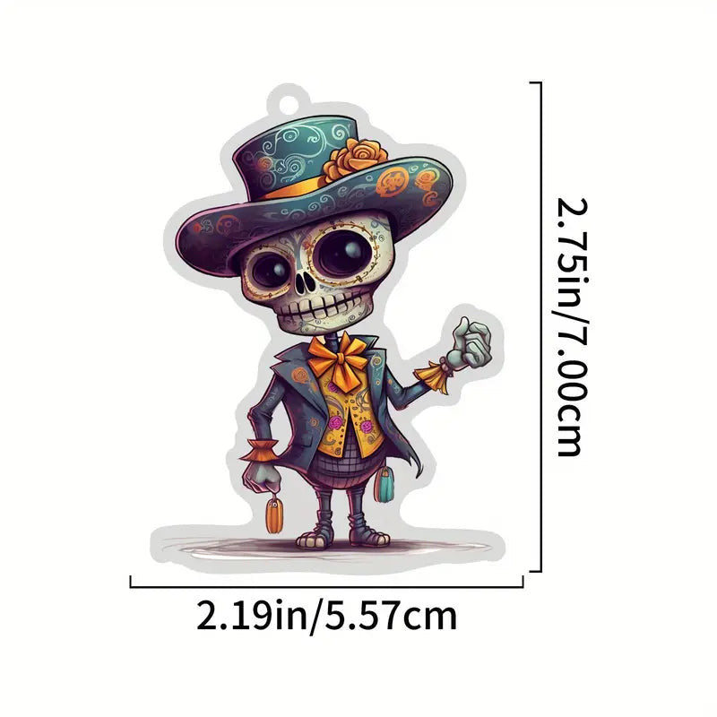 Bestchoo 2D Acrylic Ornament - Pack Discount Skeleton And Flowers