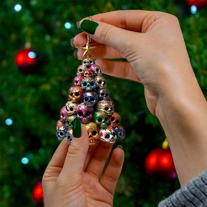 Bestchoo 2D Acrylic Ornament Gorgeous Skulls Christmas Tree Lovely