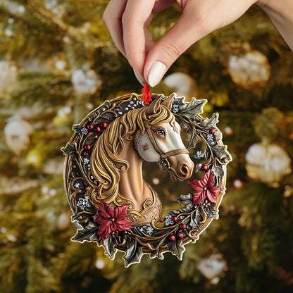 Bestchoo 2D Acrylic Ornament Majestic Holiday Steed