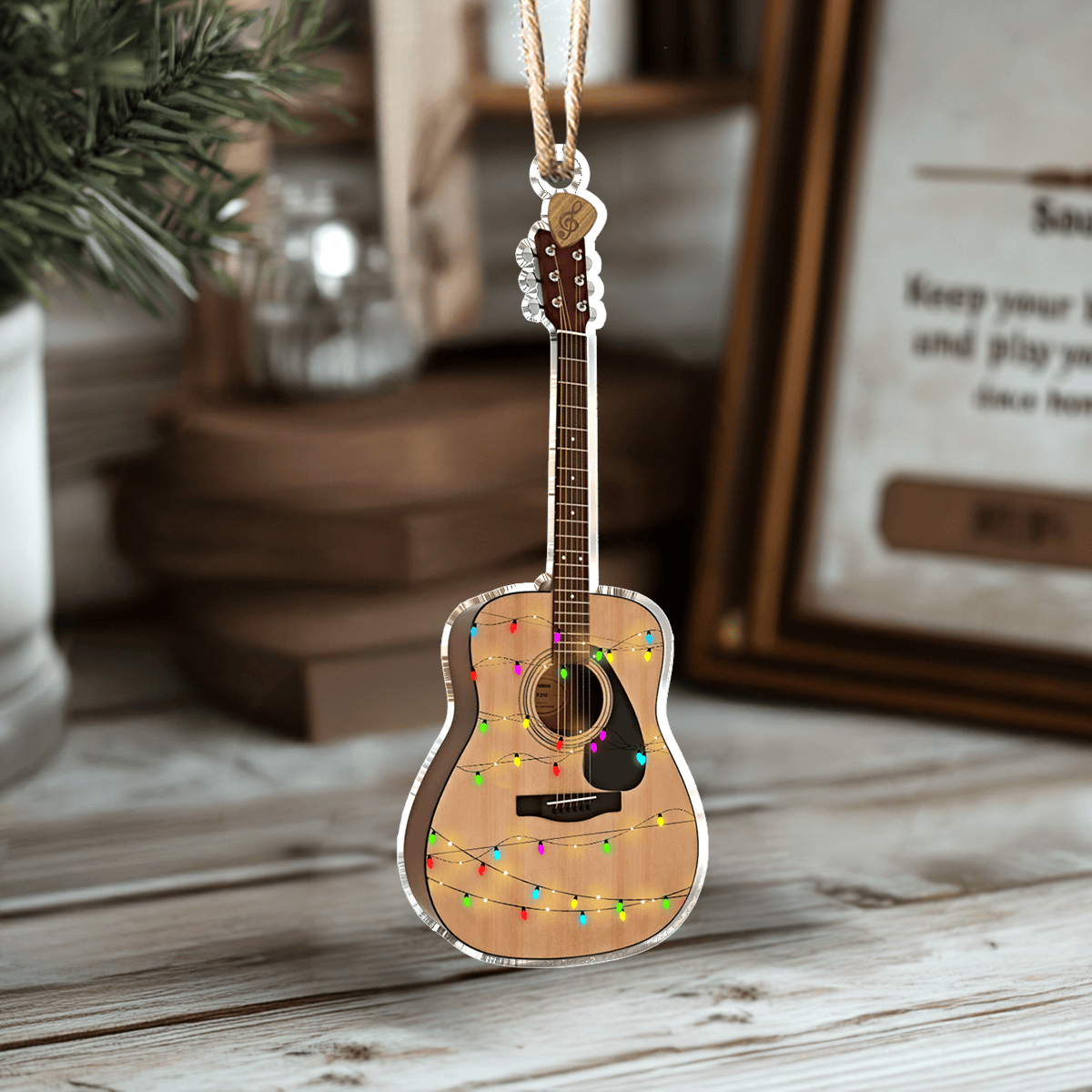 Bestchoo 2D Acrylic Ornament My First Acoustic Guitar