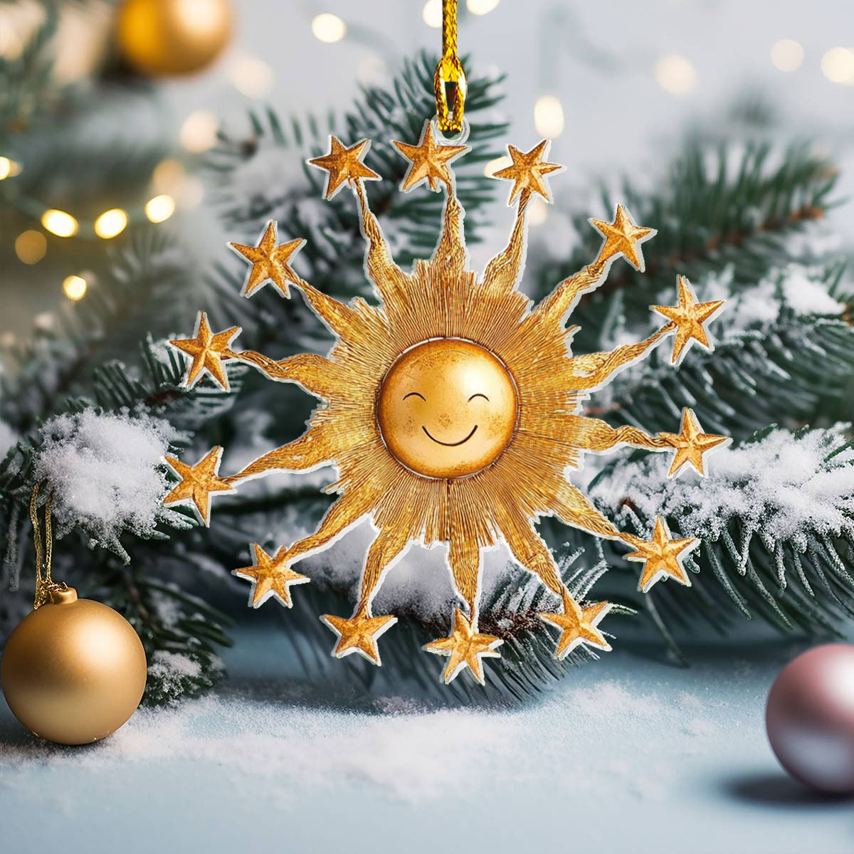 Bestchoo Acrylic Ornament Golden Sun