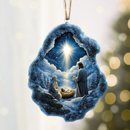 Bestchoo 2D Acrylic Ornament - Nativity Scene Christmas