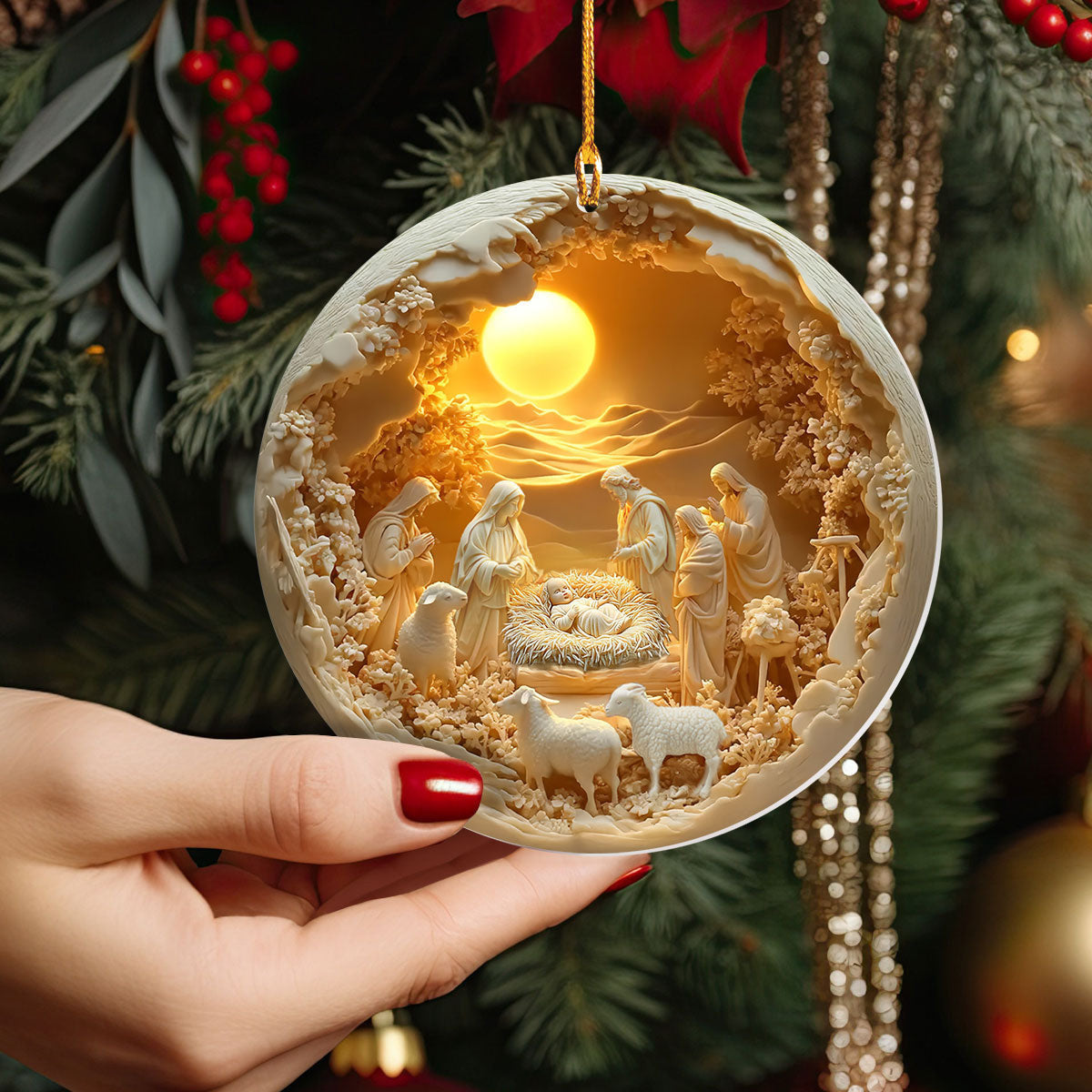 Bestchoo 2D Acrylic Ornament Sacred Moments Holiday