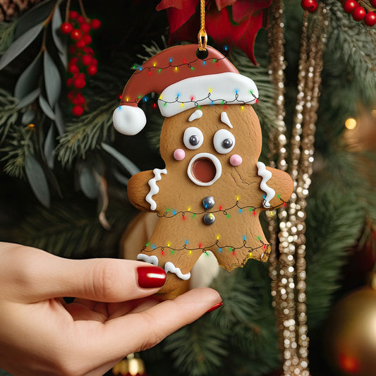 Bestchoo 2D Acrylic Ornament - Oops! Gingerbread Man Ornament
