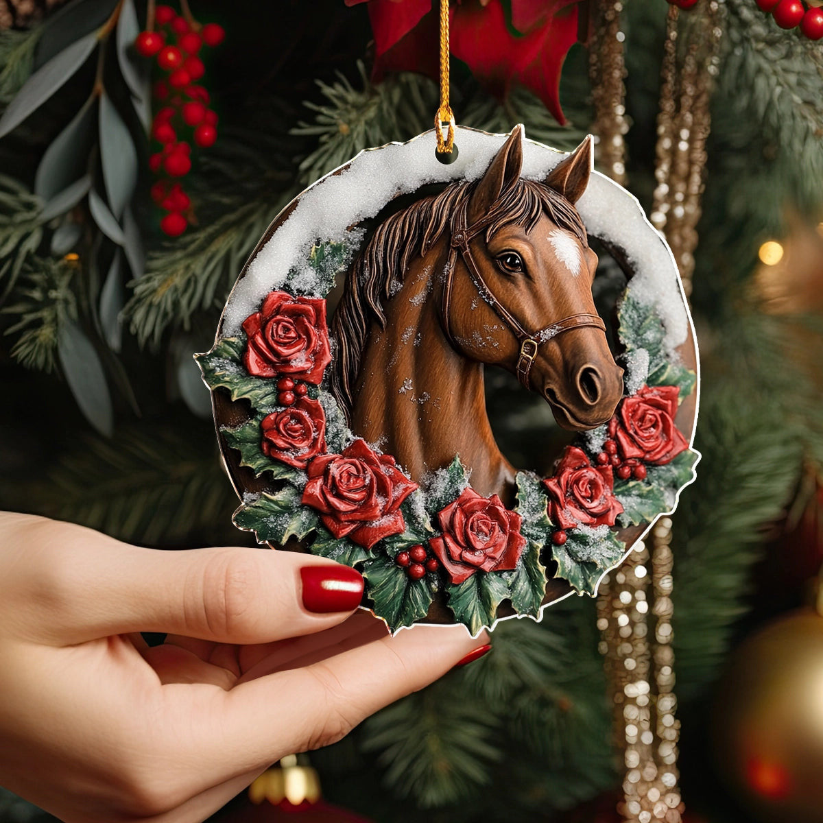 Bestchoo 2D Acrylic Ornament Magic Rose Horse