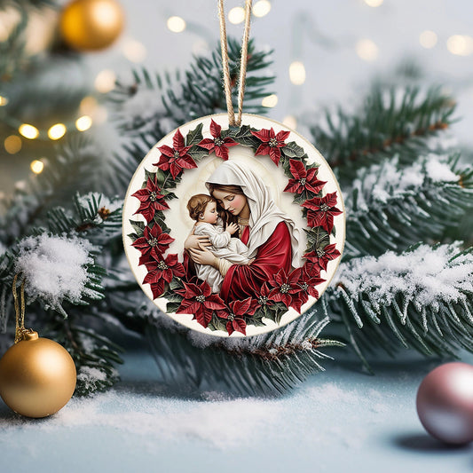Bestchoo 2D Acrylic Ornament Mother’s Love Nativity