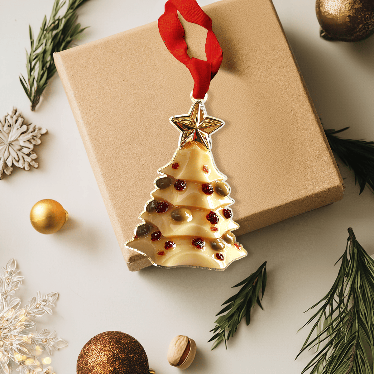 Bestchoo 2D Acrylic Ornament Cheesy Christmas Tree