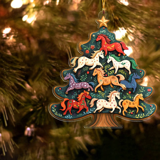 Bestchoo 2D Acrylic Ornament Charming Horses