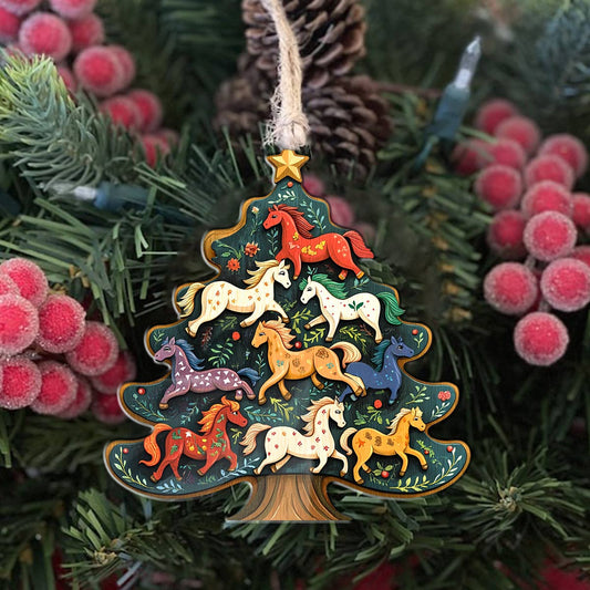 Bestchoo 2D Acrylic Ornament Charming Horses