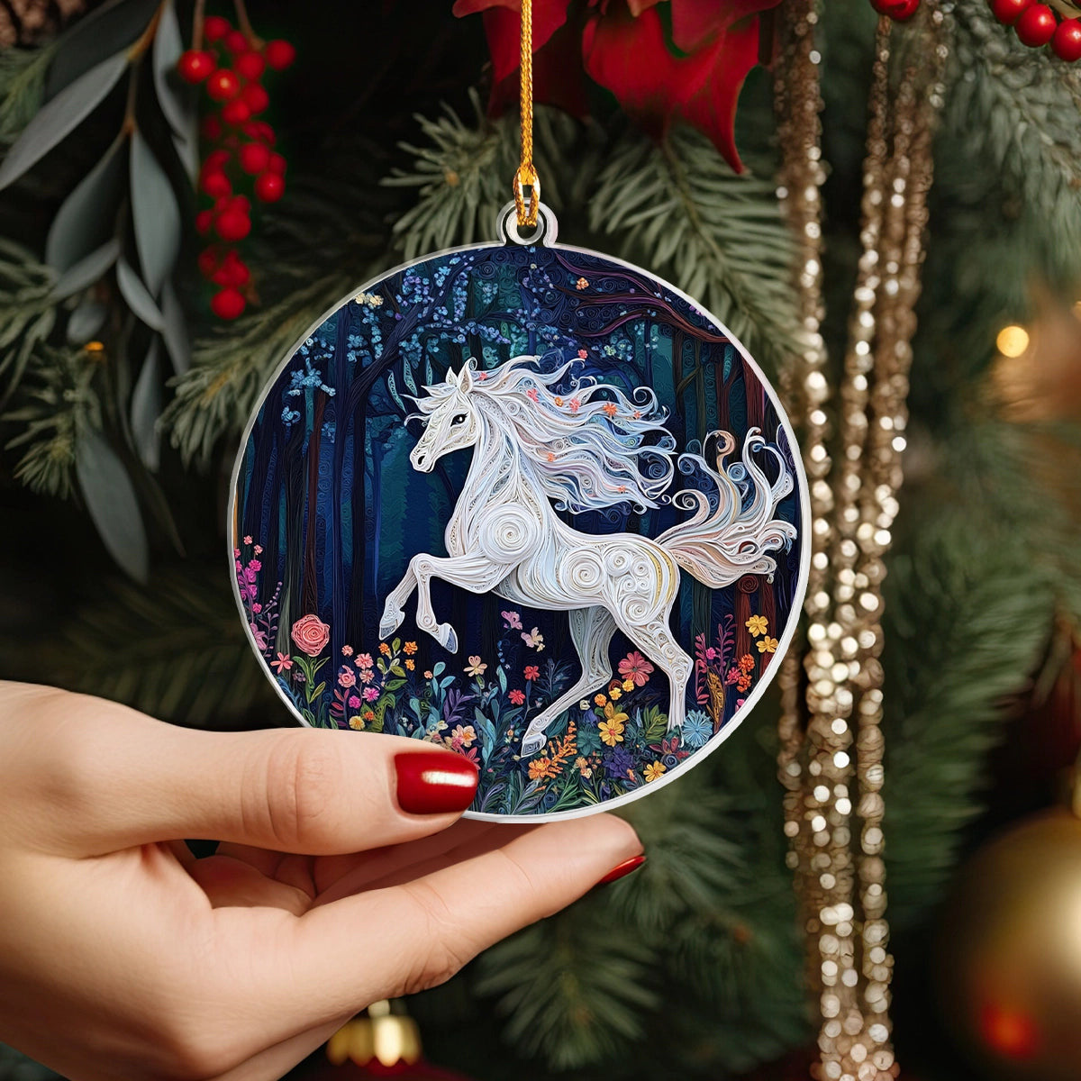 Bestchoo 2D Acrylic Ornament Whimsical Horse Dream