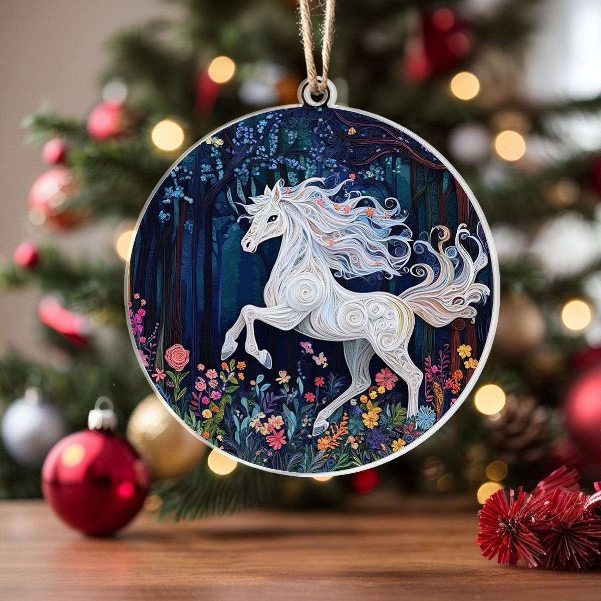 Bestchoo 2D Acrylic Ornament Whimsical Horse Dream