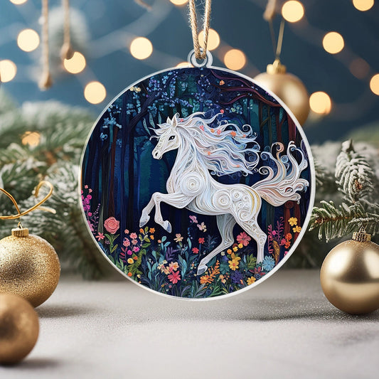 Bestchoo 2D Acrylic Ornament Whimsical Horse Dream