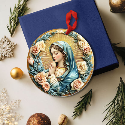 Bestchoo 2D Acrylic Ornament Blessed Serenity