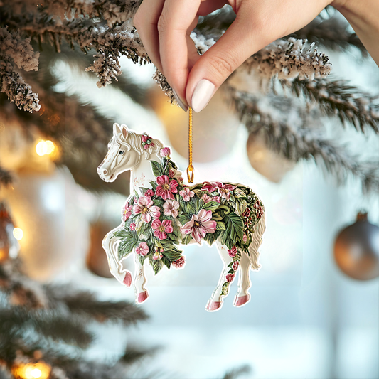 Bestchoo 2D Acrylic Ornament Pink Floral Majesty Elegance