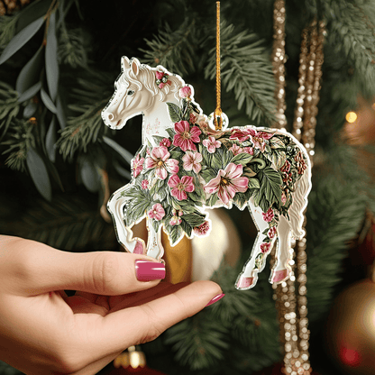 Bestchoo 2D Acrylic Ornament Pink Floral Majesty Elegance