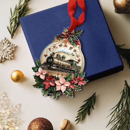 Bestchoo 2D Acrylic Ornament - Vintage Christmas Train