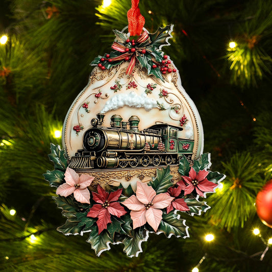 Bestchoo 2D Acrylic Ornament - Vintage Christmas Train