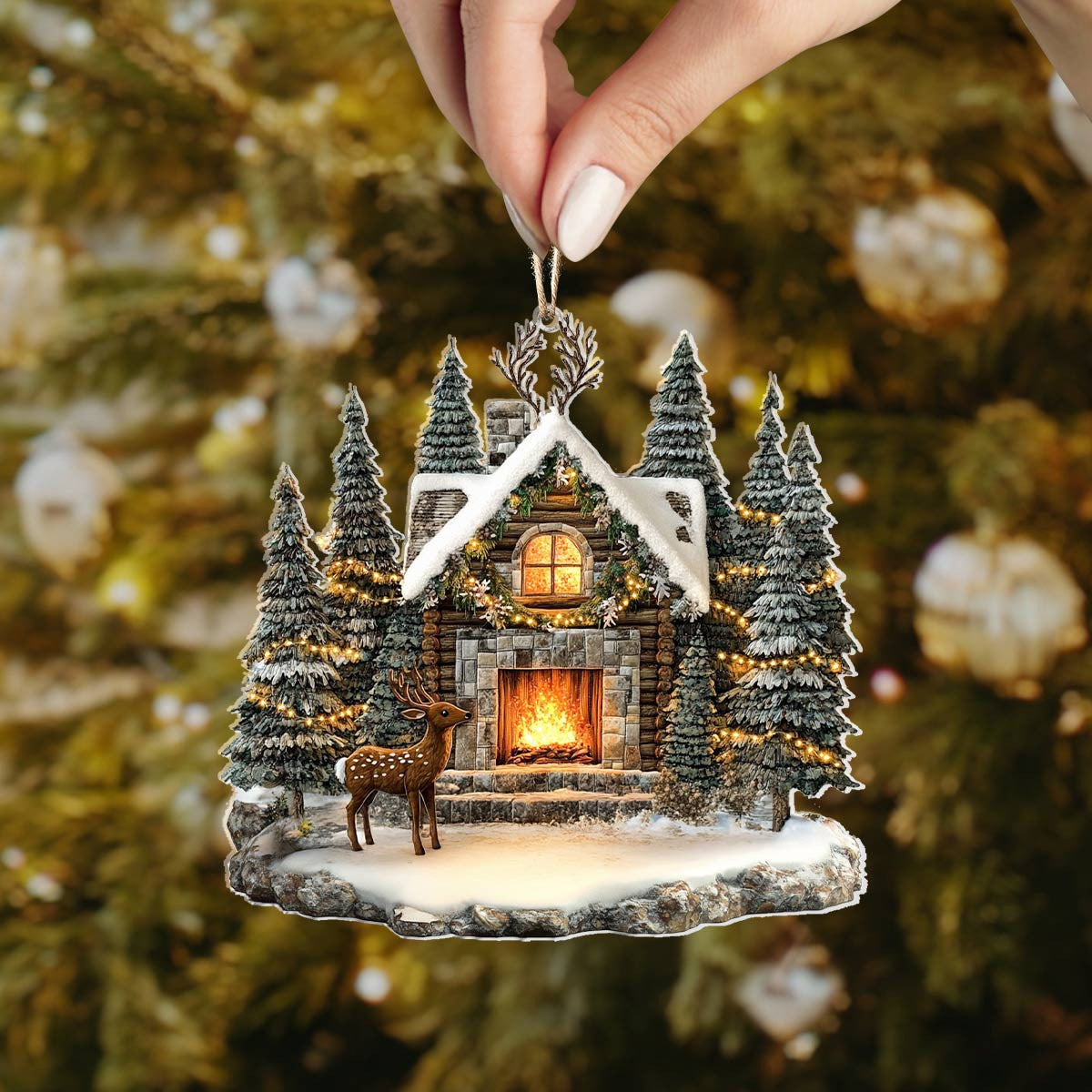 Bestchoo Acrylic Ornament Peaceful Christmas