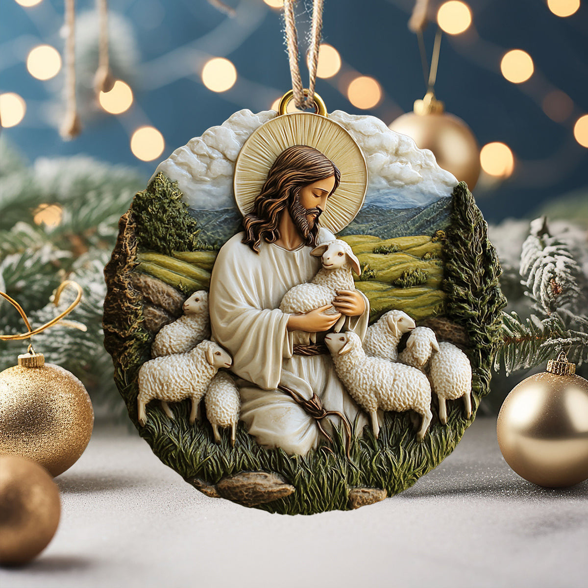 Bestchoo 2D Acrylic Ornament - The Good Shepherd