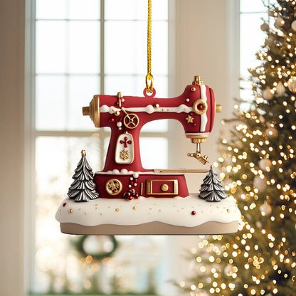 Bestchoo 2D Acrylic Ornament Christmas Vibe Sewing Machine