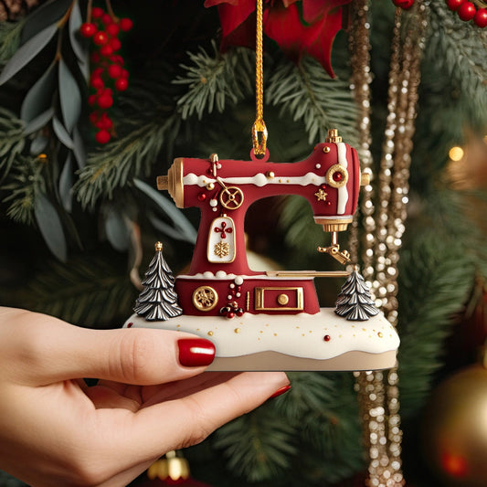 Bestchoo 2D Acrylic Ornament Christmas Vibe Sewing Machine
