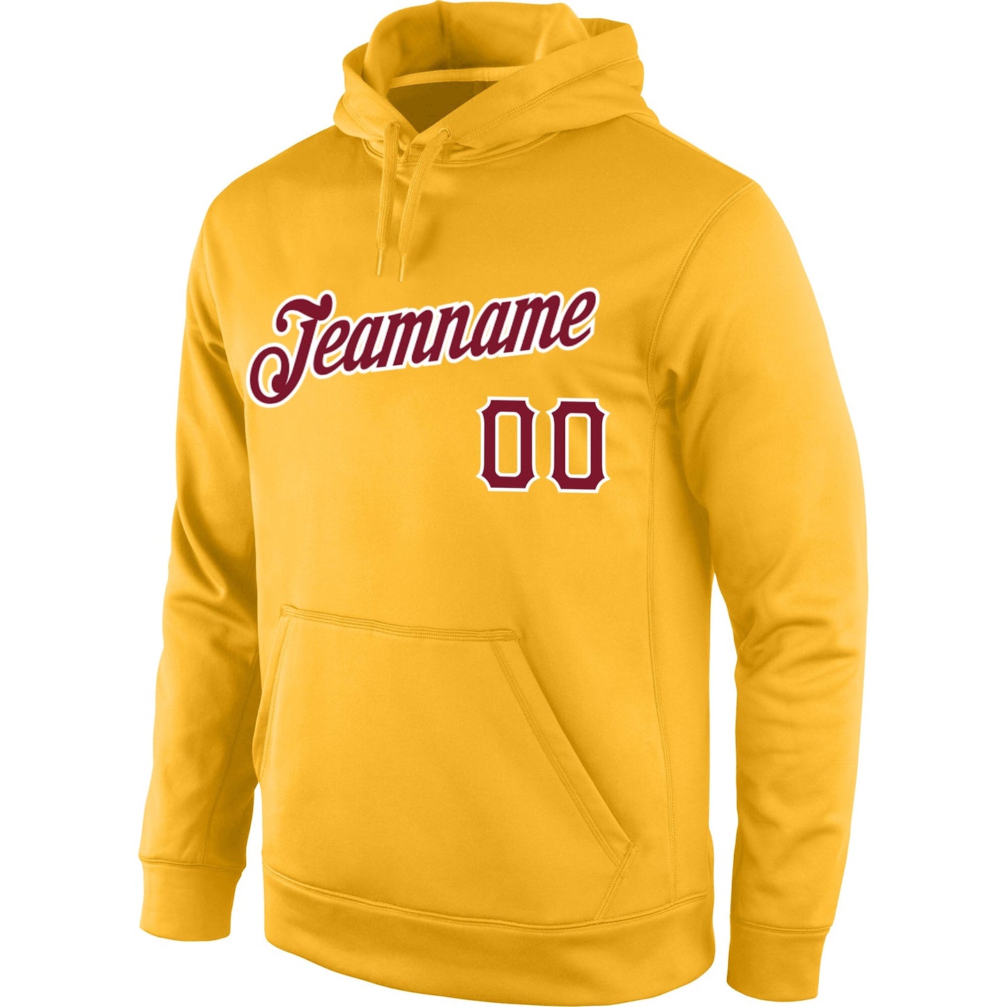 Custom Stitched Gold Crimson-White Sports Pullover Sweatshirt Hoodie