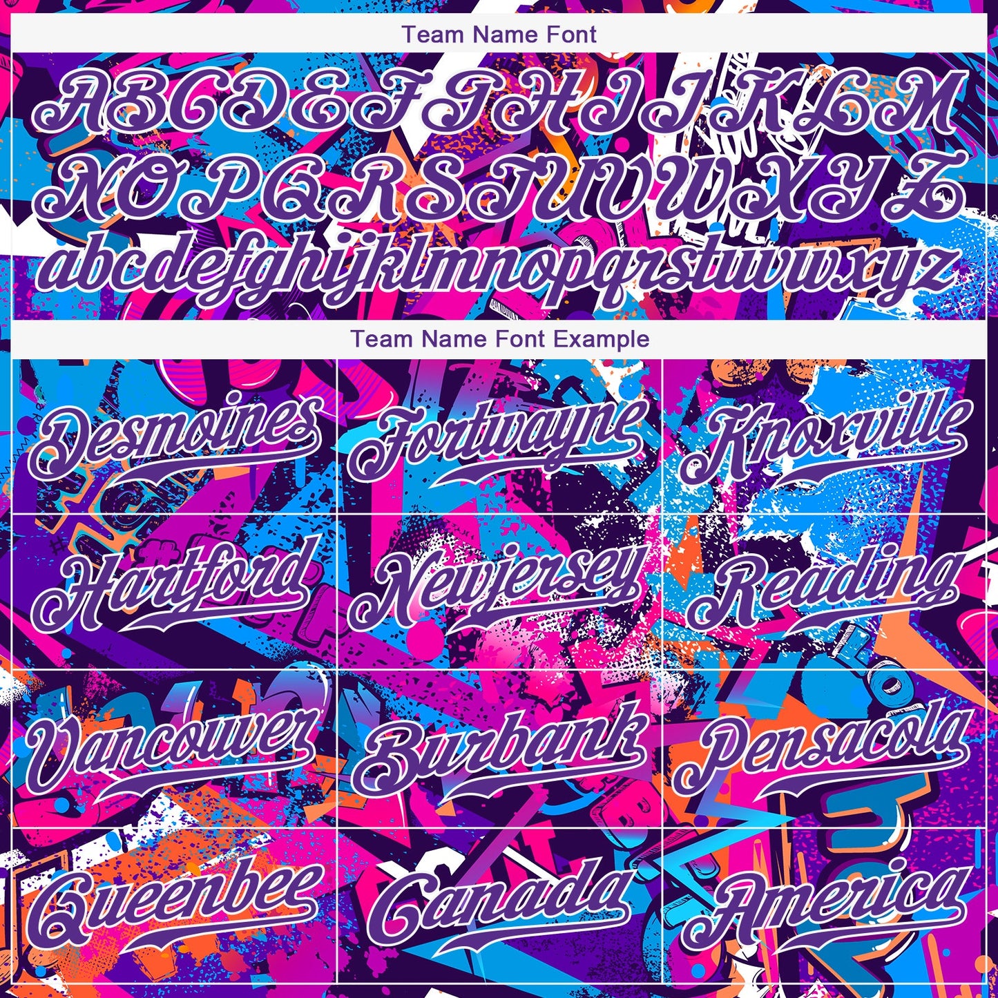 Custom Stitched Graffiti Pattern Purple-White 3D Sports Pullover Sweatshirt Hoodie