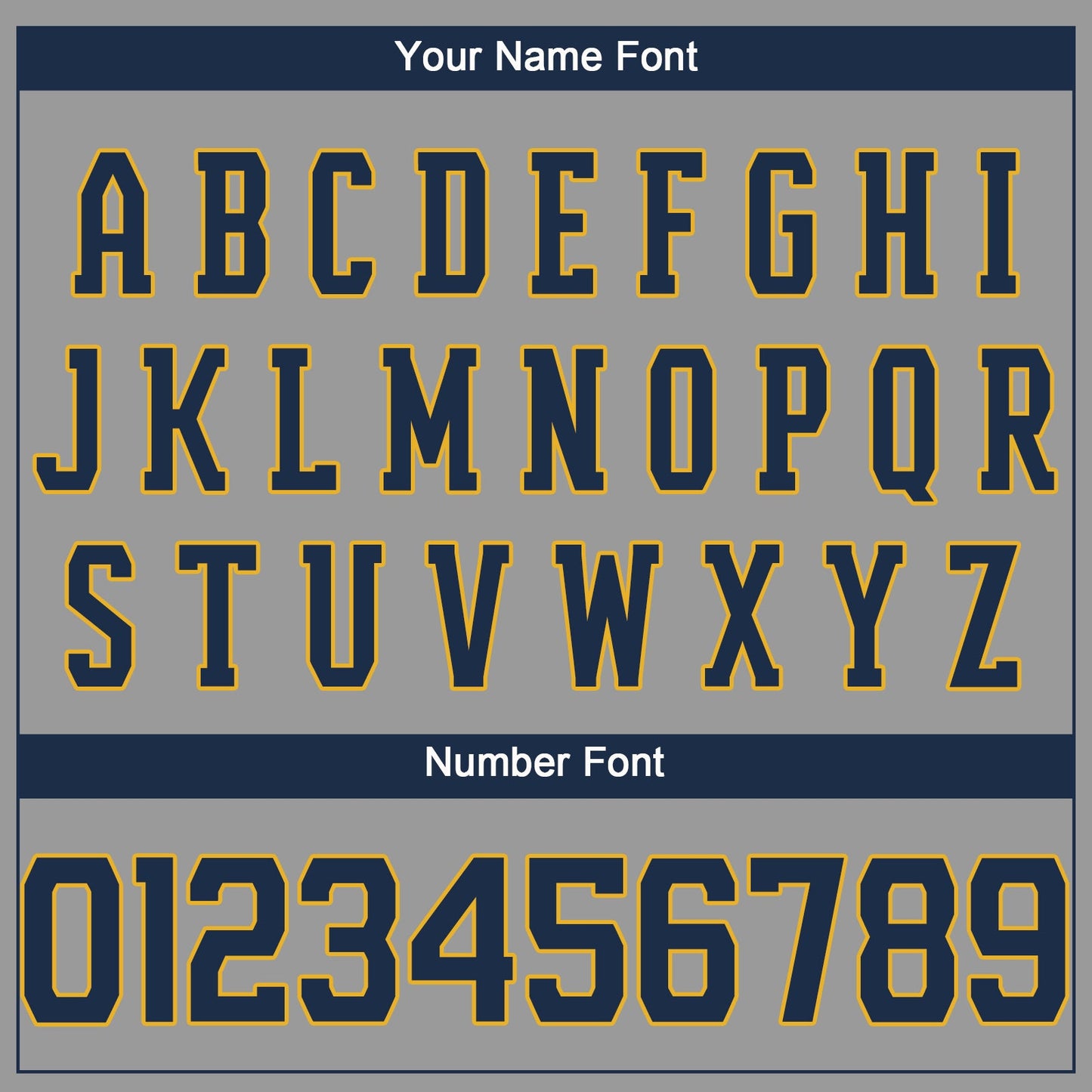 Custom Gray Navy-Gold Performance T-Shirt