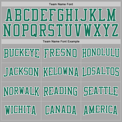 Custom Stitched Gray Kelly Green-White Sports Pullover Sweatshirt Hoodie