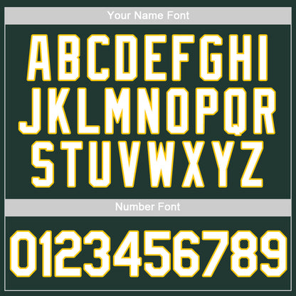 Custom Green White-Gold Authentic Baseball Jersey