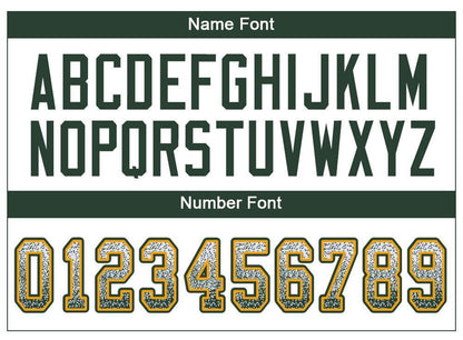 Custom White Green-Gold Drift Fashion Football Jersey